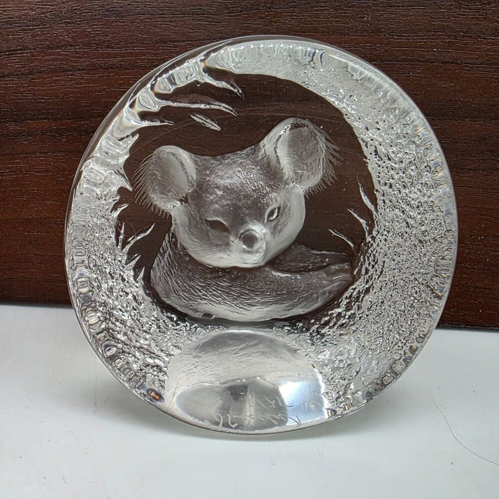 Mats Jonasson Signature Collection Koala Lead Crystal Figurine Handmade In Swede